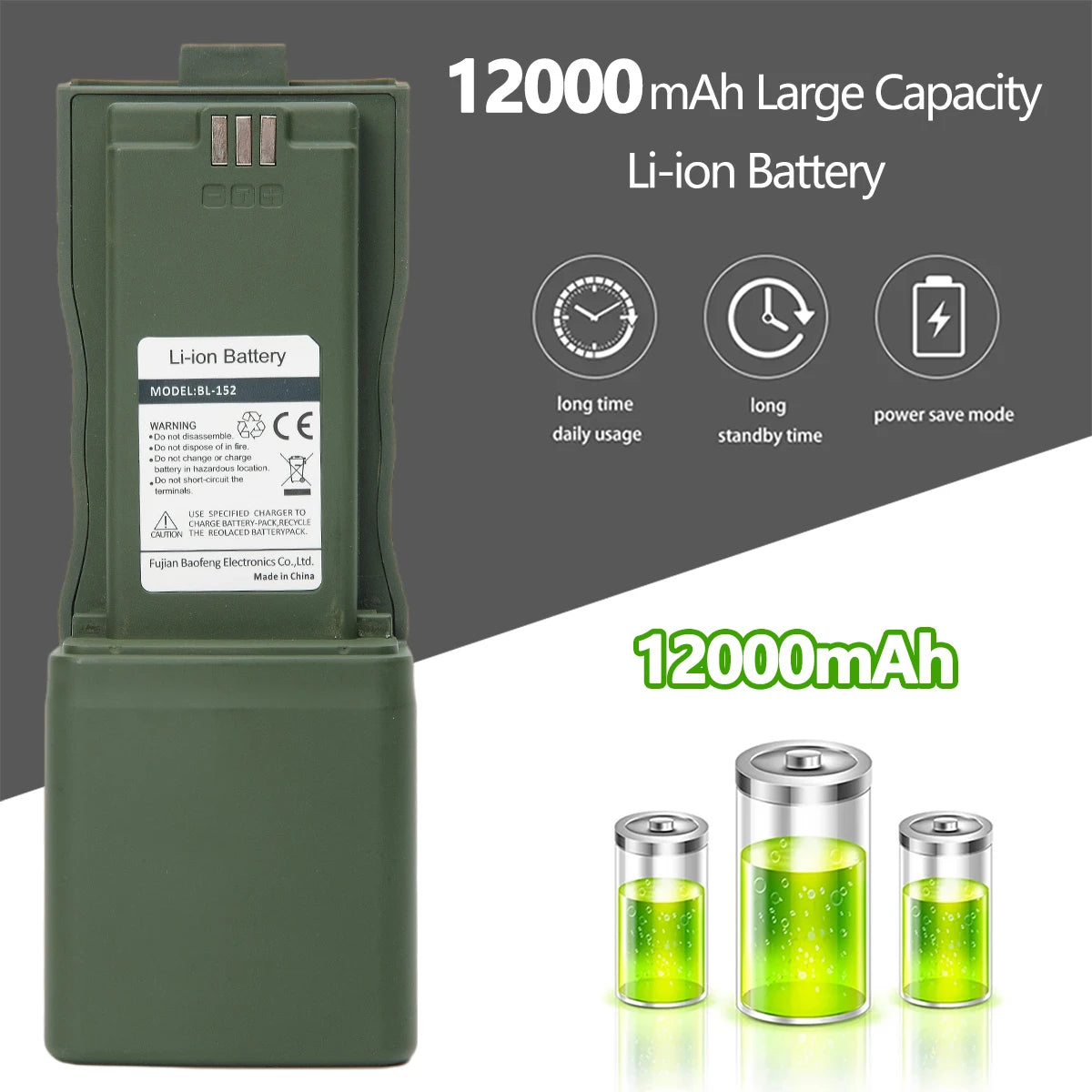 š” TechContent⢠AR-152 Tactical Dual Band Radio (15W, 12000mAh)