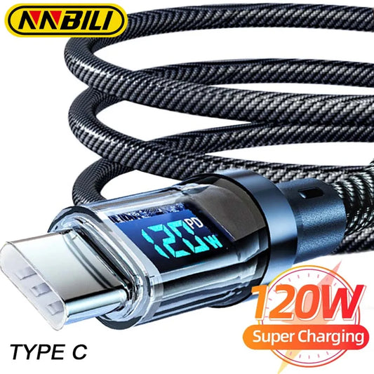 🔌 TechContent™ 120W USB-C Fast Charging Cable