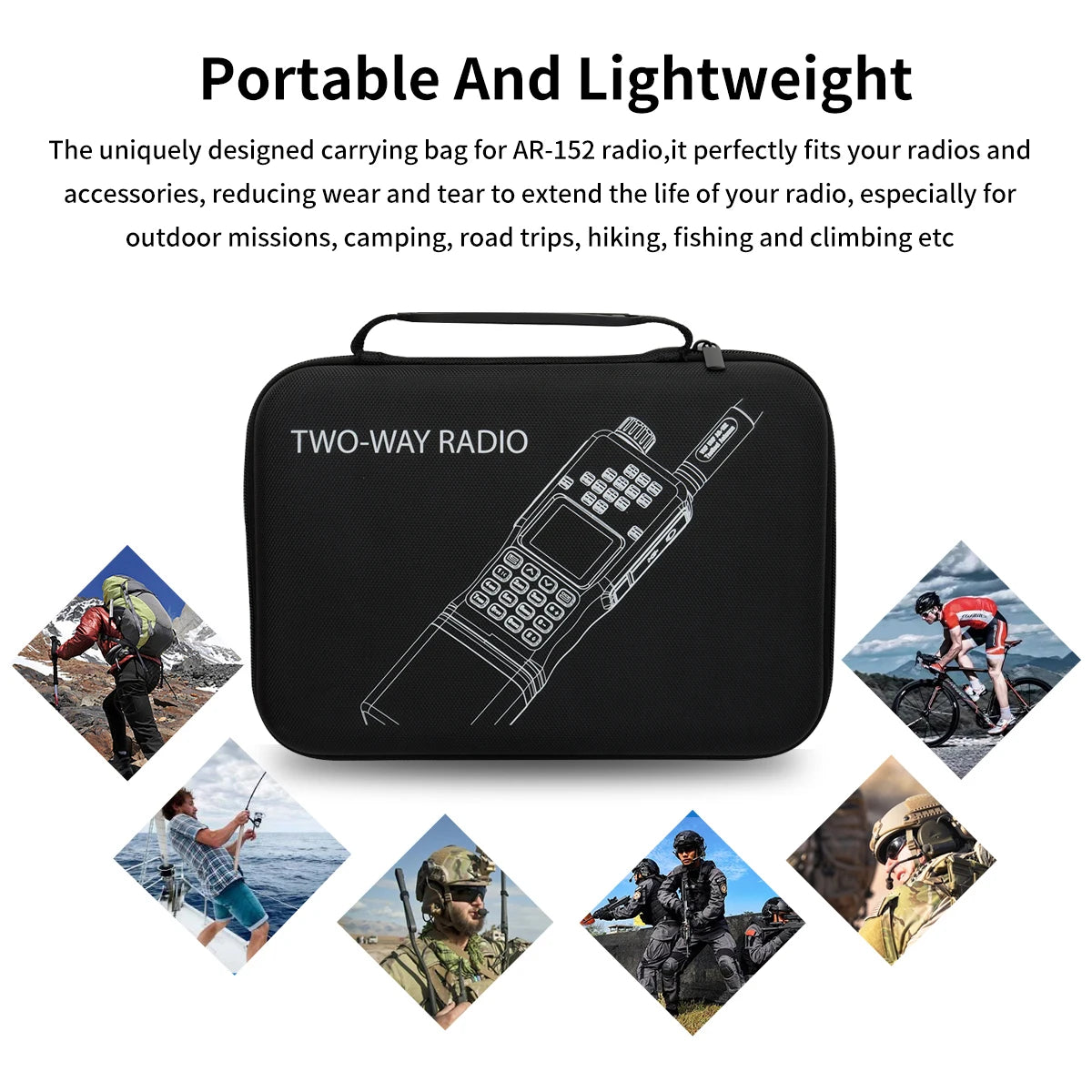📡 TechContent™ AR-152 Tactical Dual Band Radio (15W, 12000mAh)